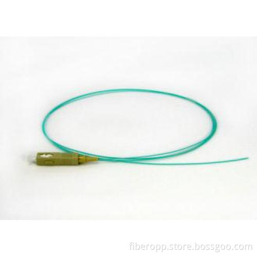 OM3 SC Fiber Optic Multimode Pigtail Aqua Jacket Corning Fi